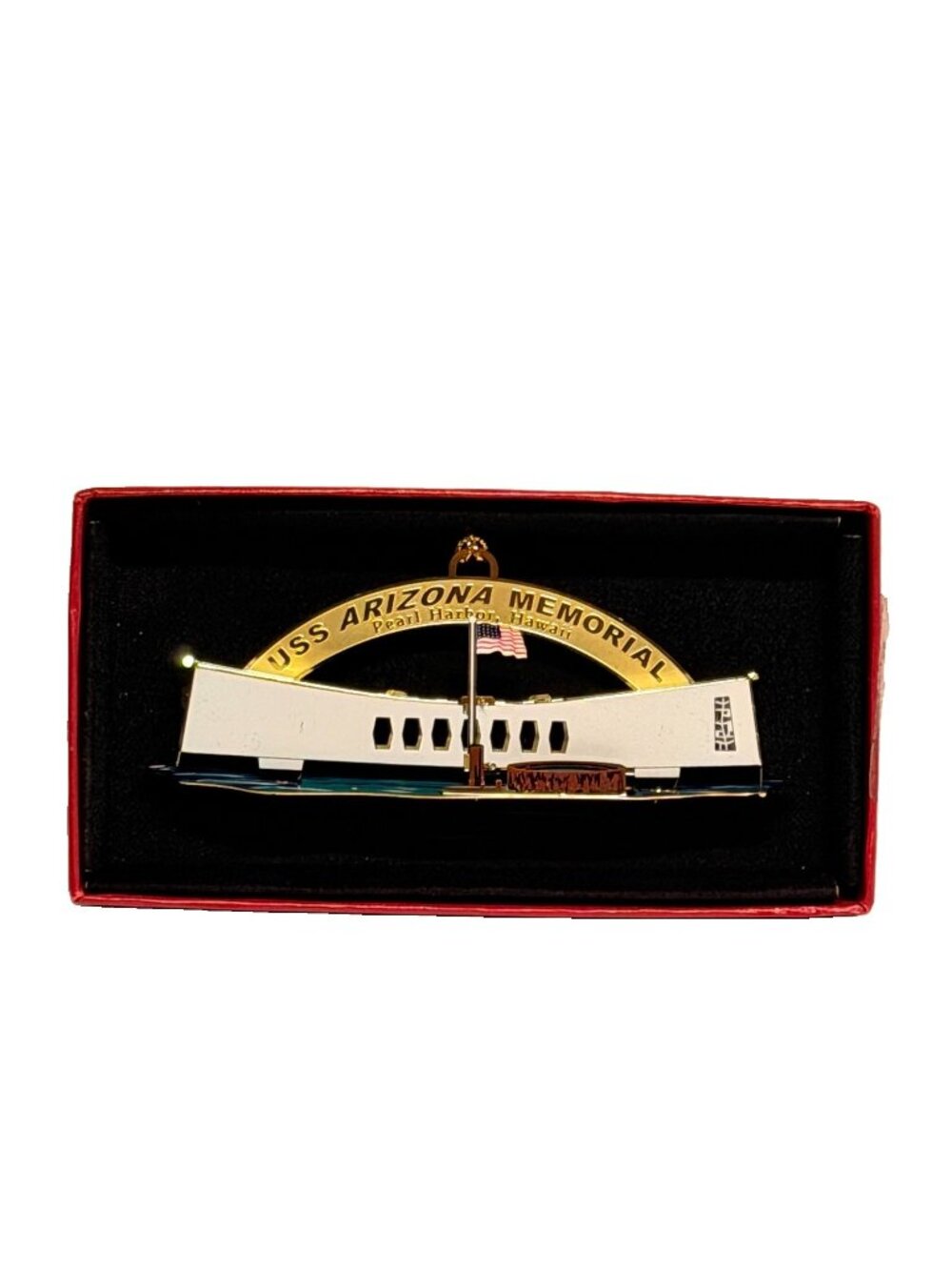 USS Arizona Memorial Pearl Harbor Hawaii Christmas Ornament Solid Brass New